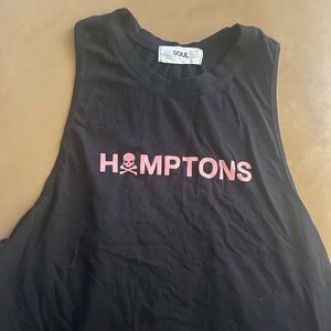 SOULCYCLE 🚲 HAMPTONS Black Tank Top Sz Large